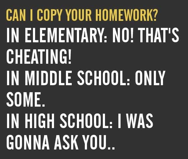 copying homework assignments is wrong brainly