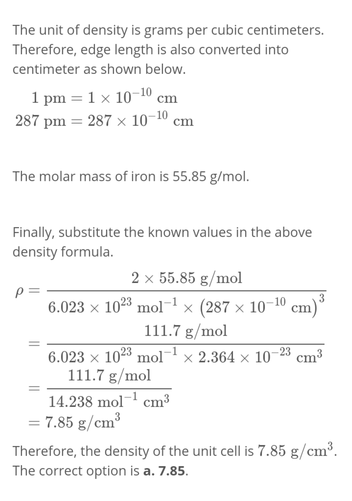 Iron - Atomic Number - Atomic Mass - Density of Iron