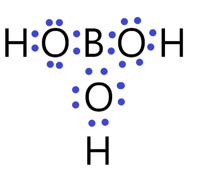 Lewis Dot Structure of H3BO3 or B(OH)3 (Boric Acid) 