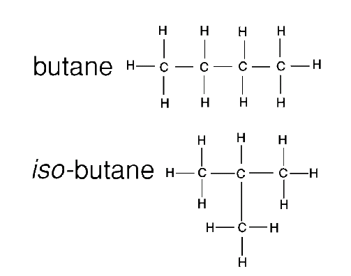 structural formula for isobutane