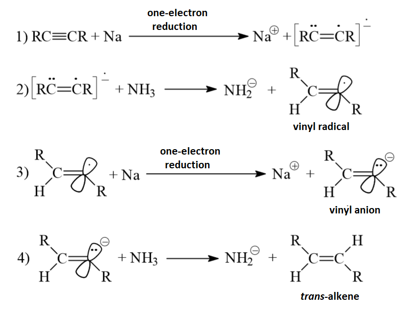Радикал винила. Восстановление алкинов амидом натрия. Восстановление алкинов натрием в жидком аммиаке. Восстановление алкинов натрием в жидком аммиаке механизм. Гидрирование алкинов цис и транс.